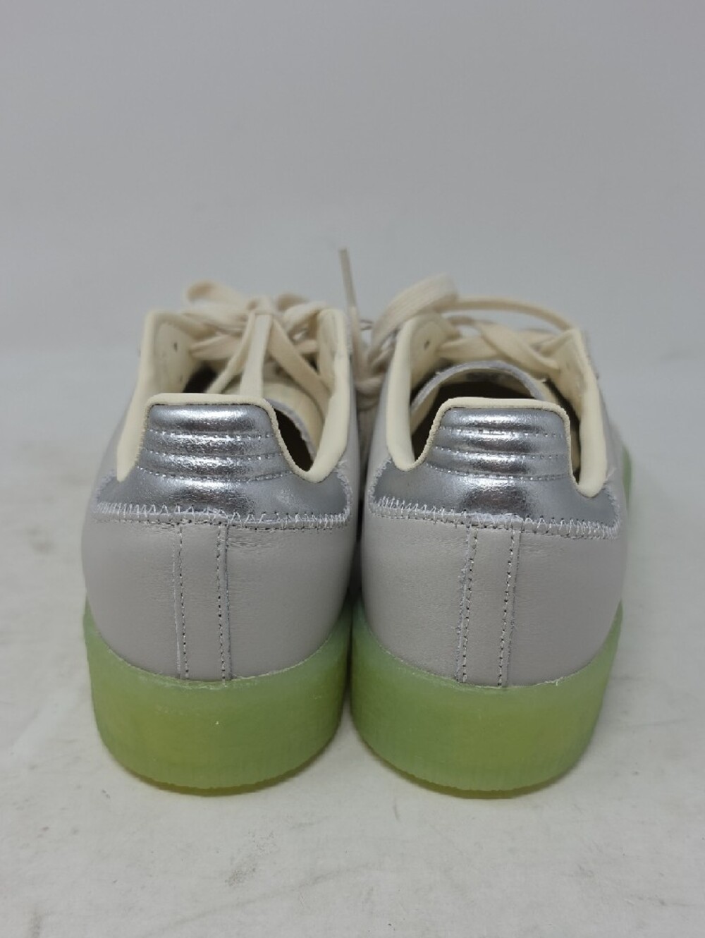 adidas Women's Sambae Platform Sneakers in Off-White and Light Green Sole Size 9 - Picture 4 of 6